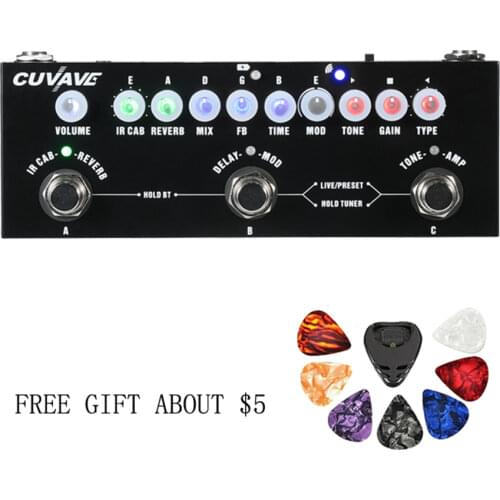 Guitar Multi-Effects Pedal CUBE-BABY 8 IR Cabinets Simulation Delay Chorus Phaser Reverb Vibrato Effects Rechargeable Battery