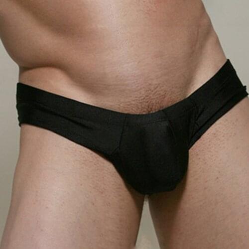 Mens Sexy Swimwear Low Waist Swim Briefs Bikini Swimsuits Thong Tangas Stretchy Sexy Underwear Male Pantie