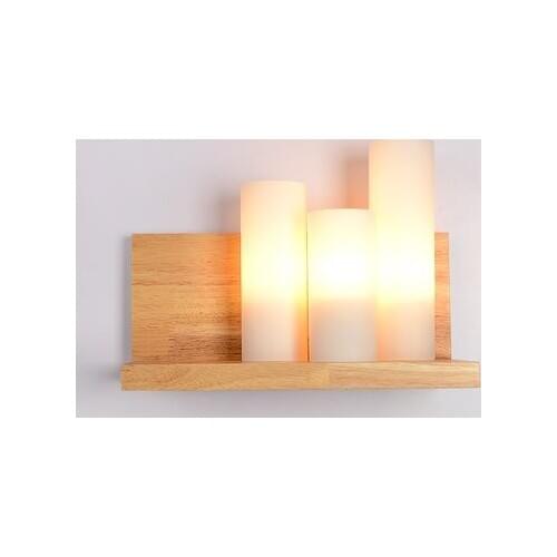 Loft Decor Wood Glass Wall Lamp Modern LED Wall Light Fixtures For Bedroom Bedside Wall Sconce Home Lighting Luminaire