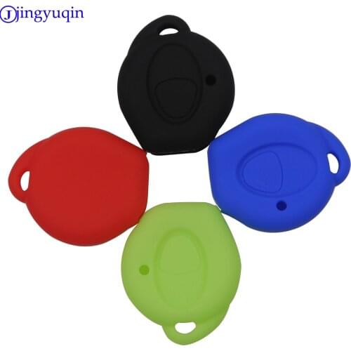 Jingyuqin of New Silicone Car Key Case Shell Cover For Mitsubishi Remote Car Key Wallet Fob Shell Holder Remote 1 Buttons blank