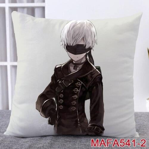 New Anime Game NieR:Automata Dakimakura Cover 3D Print Two Sided 45X45CM Decorative Pillowcase YoRHa 2B Square Pillow Cover NR02
