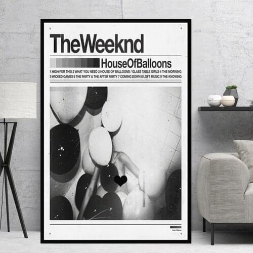 Poster Prints Daft Punk The Weeknd Starboy Hip Hop Music Album Star Painting Canvas Wall Art Pictures Home Decor quadro cuadros