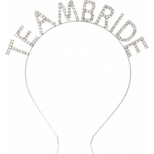 Hen Party Team Bride Rhinestone Headband TEAMBRIDE Bridesmaid Headband Bridal Shower Party Supplies