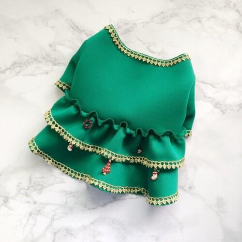 Christmas Dog Clothes Winter Dog Dress Pet Costume Xmas Dog Clothing Dresses Poodle Schnauzer Pug French Bulldog Clothes Outfit