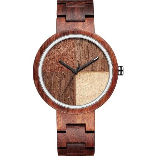 Women Wooden Watch Fashion New Design Top Luxury Men Wristwatch Natural Colorful Mixed Wood Clock Ladies Man Quartz Watches