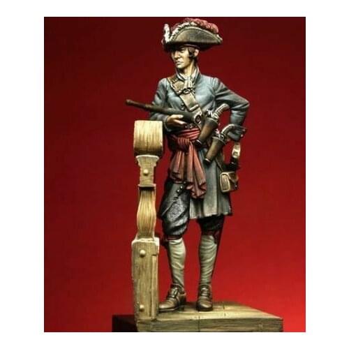1/24 75mm ancient warrior stand (with base ) Resin figure Model kits Miniature gk Unassembly Unpainted