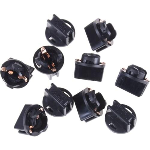 10pcs Bulb Holder T10 Socket Dashboard Instrument Panel Socket T10 W5W 168 192 194 Twist Lock Wedge Bases Lamp Dash Bulb Plug