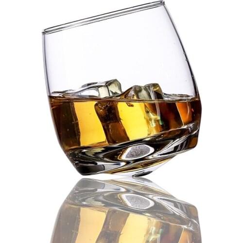 2 Pcs/lot fashion novelty tumbler crystal whiskey glass high quality lead-free whiskey glass for Liquor Scotch Bourbon 1204-04
