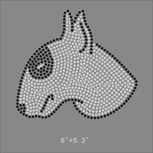 2pcs/lot dog iron on transfers motif hot fix rhinestone design hot fix hot fix rhinestone design stone