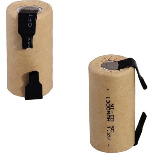 High quality 20 pieces battery SC batteries for power tools 1.2v nicd 1300mah COLOR RANDOM