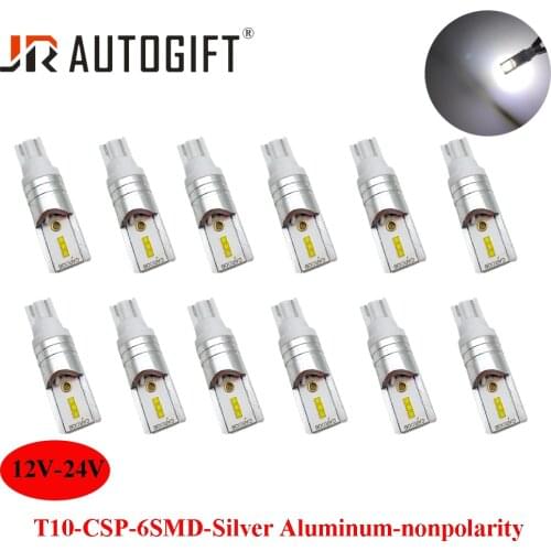 20PCS Car styling high lumen LED 194 168 T10 W5W 6SMD CSP LED Chip Car Interior Lights Reading Map Dome Lamp Auto Bulb 12V-24V