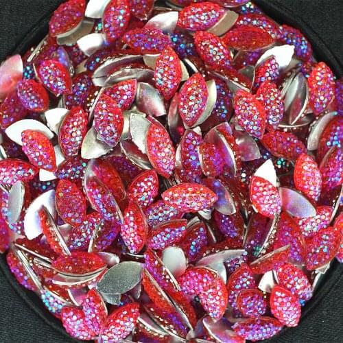 700PCS 5/10mm All over the sky star horse eye sun is red AB resin Non Hot Fix Acryl flatback rhinestone Beads DIY