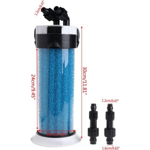 Aquarium Pre Filter External Sponge Barrel For Fish Tank QZ-30 Turtle Box Device