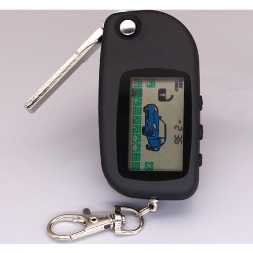 New Arrival A9 LCD Remote Control Key Fob Chain Key Case For Two Way Car Alarm System Starline A9 uncut blade fob Keychain