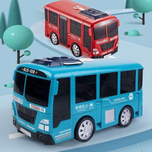 Children Deformation Toy Car Kids Simulation Bus School Bus Driving Simulation Toy Boys Inertia Educational Multifunctional Car