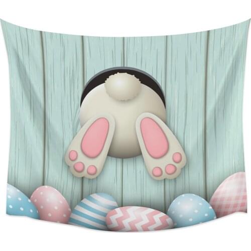 Easter Egg Funny Rabbit Tail Wall Tapestry Home Wall Decor Tapestry Cover Beach Towel Picnic Mat Yoga Mat