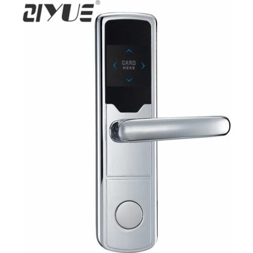 RFID RF Card Hotel digital door lock Temic Card key keyless Hotel door locks with manual key ET668RF