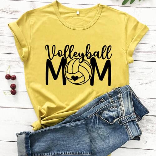 Volleyball mom new arrival 100%cotton funny t shirt Mom Life Shirts Volleyball fan t shirt Volleyball lover gift mother day gift