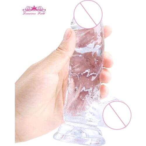 Masturbation Penis Sex toys for Women Crystal Suction cup Dildo no Vibrator Flexible soft Jelly Dildos Adult Erotic sex products