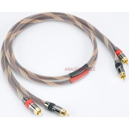 Hifi RCA Cable Pair 4N OFC RCA Cable Male To Male RCA Cable Interconnect HiFi Audio Cable