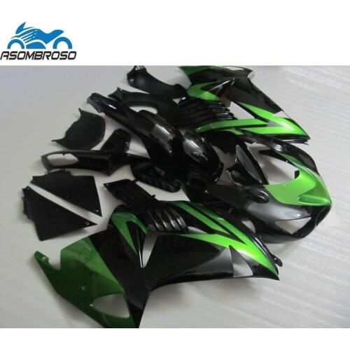 ABS Plastic Injection Boldyworks for Kawasaki Ninja ZX14R fairing kit 2006-2008 green black fairing set zx14r 06 07 08 GJ52