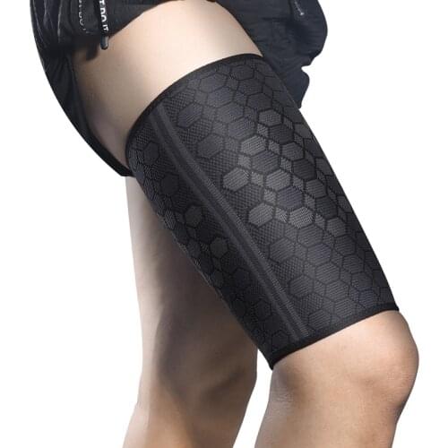 Knitted Compression Leg Sleeve Support Legwarmer Thigh Sleeves Brace Fitness Running Pressurized Guard Muscle Strain Protector