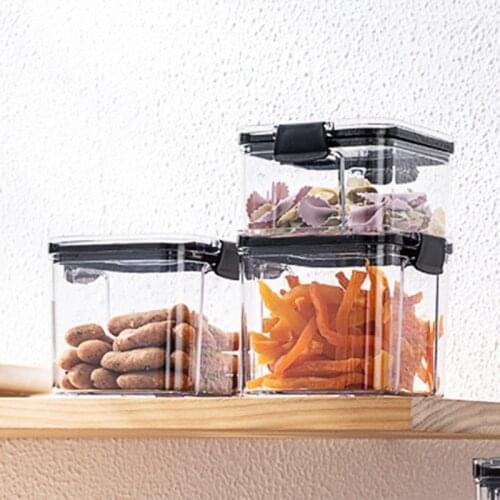 ABZS Food Storage Container Set Airtight Plastic Kitchen Pantry Organization and Storage Clear Food Canister with Durable Lid
