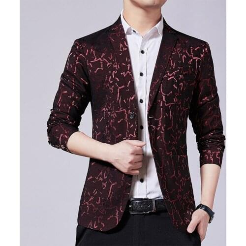 Coat Mens Clothing Blazer Trim Two Button Mens Jacket Blazer Jacquard Fabric Suit Large Size Dress Suit Jacket Mens Suit