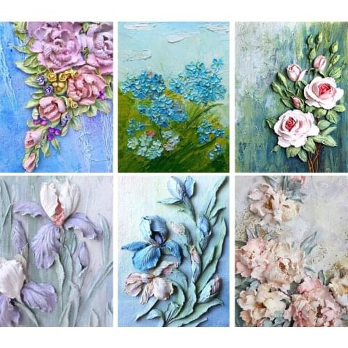 5D DIY Diamond Painting Rhinestone Flower Art Picture Cross Stitch Kit Full Diamond Embroidery Mosaic Home Decoration Gift