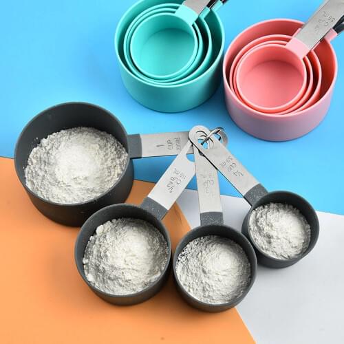 4Pcs/Set Stainless Steel Measuring Spoon Set Measuring Cup Kitchen Accessories Gadgets Household Items Baking Tools