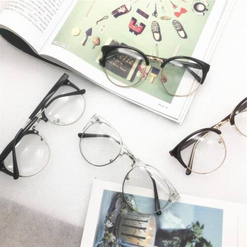 Transparent Spectacle Frame For Men Women Glasses Anti-fatigue Cat Eye High Quality Computer Eyeglasses Men Retro Optical Lens