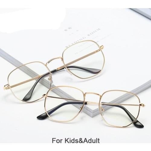 2019 Mother&kids Same style Vintage glasses Frames Gold metal optical glasses Women children Spectacle myopia eyewear N284