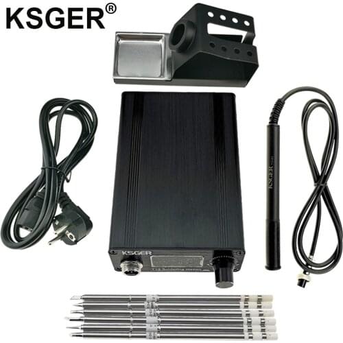 KSGER T12 OLED Soldering Station STM32 V2.1S DIY Controller T12 Iron Tips Welding Kits ABS Handle Holder Stand Quick Heating