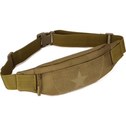 Men Durable Nylon Fanny Bag Running Waist Pack Belt Hip Bum Military Designer Male Antitheft Star Assault Molle Bag New