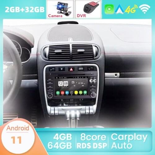 PX5 Car Intelligent System 2 Din Radio Android 11 Screen For Porsche Cayenne/ Cayenne S/Cayenne GTS 2003-2010 Video Players 2DIN
