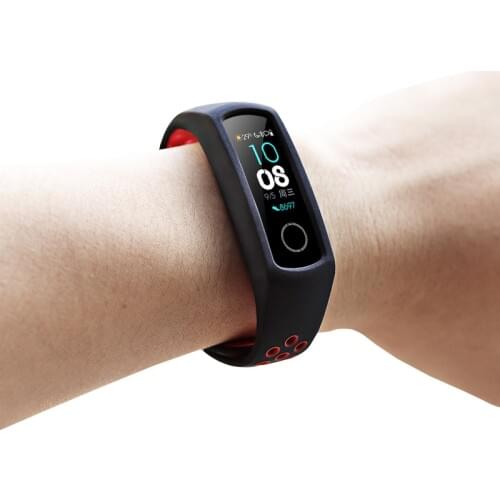 Two-color soft silicone strap for honor band 4 / 5 / 3 sports strap Porous ventilation Colored bracelet honor band 4 strap