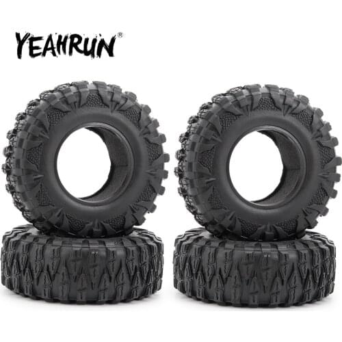 YEAHRUN 4pcs 2.2 inch Rubber Wheel Tires Skin OD 120mm for TRAXXAS TRX4 Axial SCX10 II 90046 1/10 RC Crawler Car Upgrade Parts