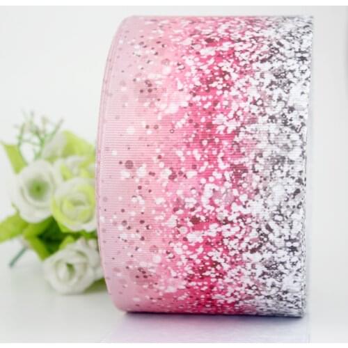 Pink magic printed grosgrain ribbon 16-75mm DIY handmade materials hair accessories wedding gift wrap tape ribbons
