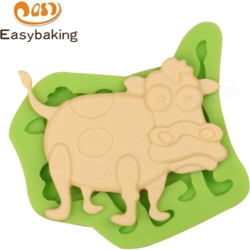 Milk Cow Shape Silicone Fondant Mold Cake Decoration Baking Mould for Cupcake Cookie Jelly Chocolate