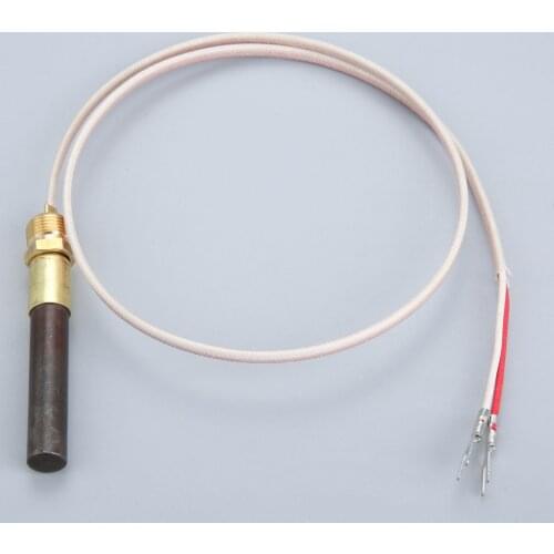 24 Inches（609mm）Universal Thermopile Fireplace Millivolt Resistance 750℃ Temperature Spiral Two-pole Plug-in Type 750 Mv