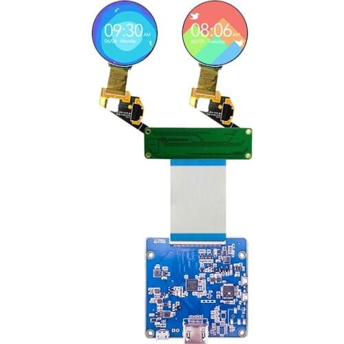 WOOW! 1.39 inch Round AMOLED display module 400x400 Circular dual screens with MIPI HDMI controller board kits for AR VR watch