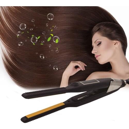 CHJPRO 10mm Small Flat Iron Hair Straightener Electric Comb Professional Small Wave Hair Iron