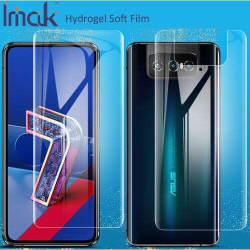 Imak Hydrogel Film For Asus Zenfone 7 Pro ZS671KS ZS670KS Rear Front Back Soft Clear Screen Guard Protective oleophobic