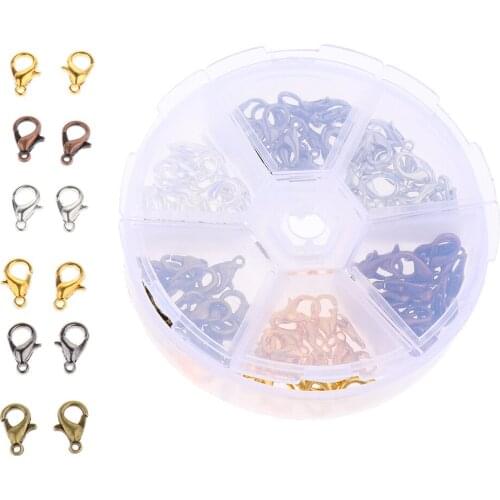 120 x Mixed Lanyard Lobster Clasp Swivel Snap Hook for Key Jewel Making Supplies Kit