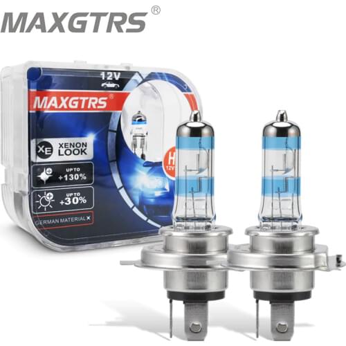 2x 100W H1 H7 H8 H11 9005 HB3 9006 HB4 HeadLight HOD Xtreme Lamp 4300K Xenon White Blue Glass Replacement Car Halogen Light Bulb
