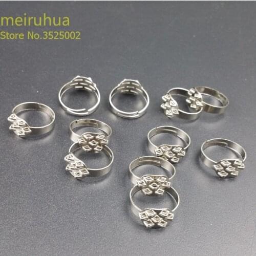 30pcs/lot rhodium Adjustable ring DIY Ring Base Setting for Blank Jewelry Making 172801