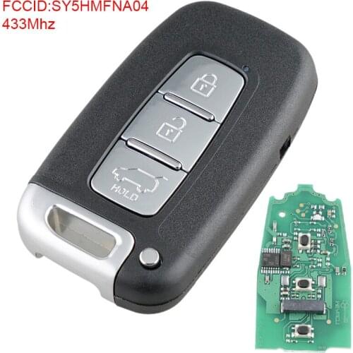 433Mhz 3 Button Remote Smart Key PCF7952AF Chip SY5HMFNA04 Keyless Entry for Hyundai Tucson Elantra Genesis Veloster Equus Sonat