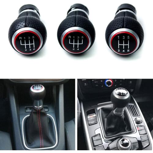 5 Gear 6 Speed Car Shift Gear Knob 12mm For Audi A3 A4 S4 B6 B7 Passat B5 3BG Passat B6 B7 CC 3C Golf 4 Mk4 Golf 5 6 Golf 7 GTI