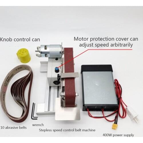 96W/400W Mini Electric Belt Grinder Sharpener DIY Polishing Grinding Machine 220V Blade Trimming Grinding Tool