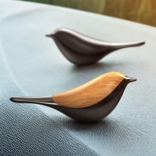 Lucky Bird Car Perfume Aluminum Alloy+Wood Car Air Freshener Car Diffuser Vent Clip Auto Outlet Perfume Smell the Car